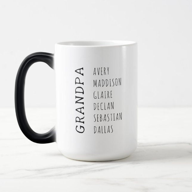 Taza Mágica Nietos modernos nombran regalo Personalizado para  (Izquierda)