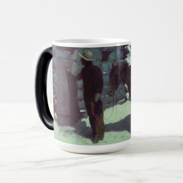 Taza Mágica Nieve de invierno de caballos y bovinas