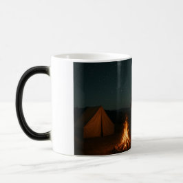 Taza Mágica Night Campfire Mug - Western Camping Design