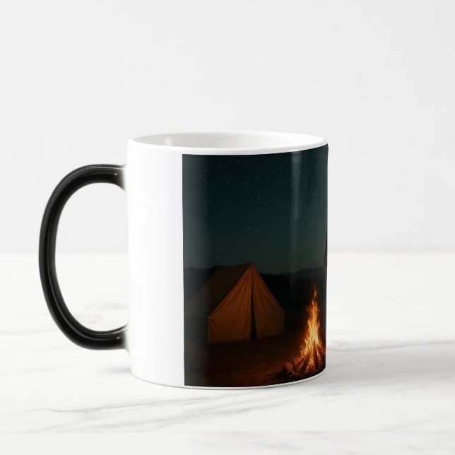 Taza Mágica Night Campfire Mug - Western Camping Design (Izquierda)