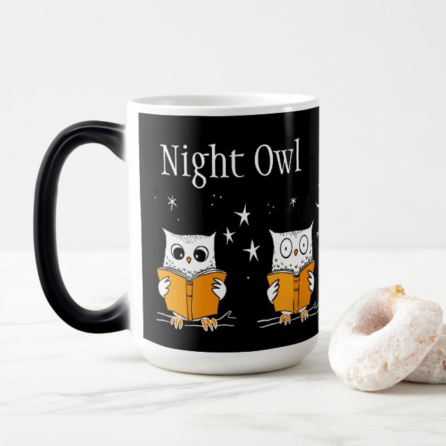 Taza Mágica Niña Nocturna Café Negro Toda La Noche (Con donut)