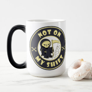 Taza Mágica No en mi cita de Halloween de Grim Reaper