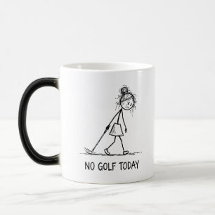 Taza Mágica No Golf Hoy Chica Triste Divertida Figura de Palit