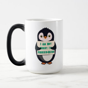 Taza Mágica No soy bajo, tengo tamaño de pingüino