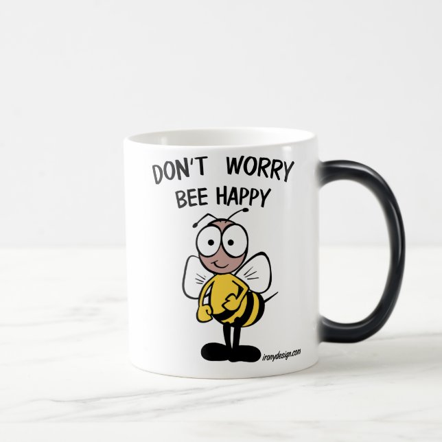 Taza Mágica No te preocupes por ser feliz (Derecha)
