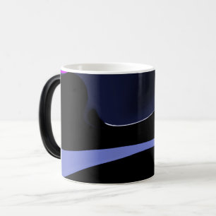 Taza Mágica Noche del cometa: azul abstracto, púrpura y negro