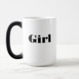 Taza Mágica Nombre "Chica" Texto Drinkware impreso Elegante