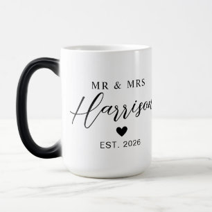 Taza Mágica Nombre de la Pareja Con Fecha Regalos de Boda Pe