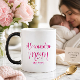 Taza Mágica Nombre de mamá personalizado Establecido Script ro