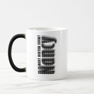 Taza Mágica Nombre "Nancy" personalizado en mosaicos blancos y