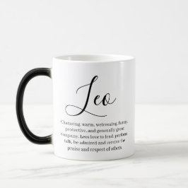 Taza Mágica "Nombre y rasgos del signo Leo Zodiac personalizad
