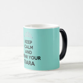 Taza Mágica Novia Y Novia Mantén La Calma Usa Tu Fiesta Tiara