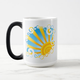 Taza Mágica Nubes Giratorias Sobre Estallido de Sol