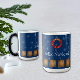 Taza Mágica Nuevo México Luminarias Farolitos Zia Red Chile