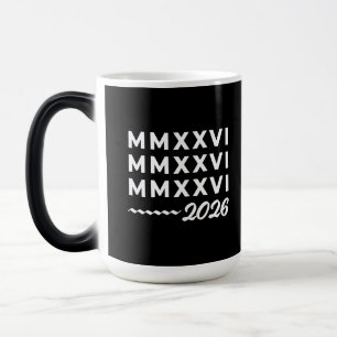 Taza Mágica Números romanos MMXXVI – Tipografía moderna blanca