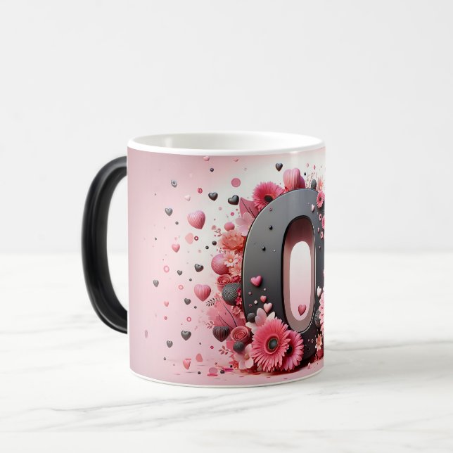 Taza Mágica O Valentine Alphabet 3D (Anverso izquierdo)