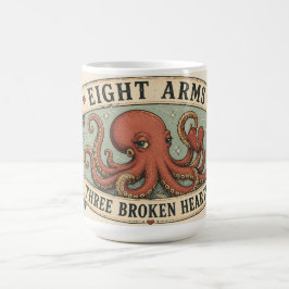 TAZA MÁGICA OCHO BRAZOS TRES CORAZONES ROTOS
