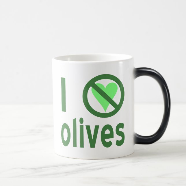 Taza Mágica Odio las aceitunas (verdes) (Derecha)