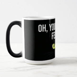 Taza Mágica Ojos Divertidos de Gato Gruñón Oh Estás Despierto