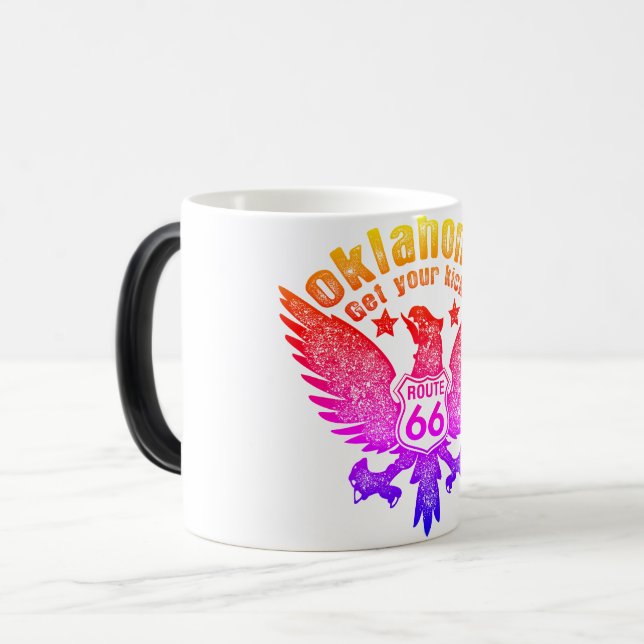 Taza Mágica Oklahoma Obtener sus Kicks Route 66 Filtro Ipanema (Anverso izquierdo)