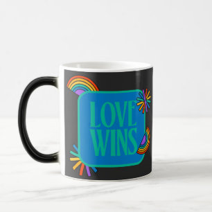 Taza Mágica Orgullo- el amor gana. Arcoíris gay lgbtq