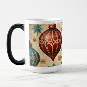 Taza Mágica Ornamentos Vintage de Navidad Café Mug