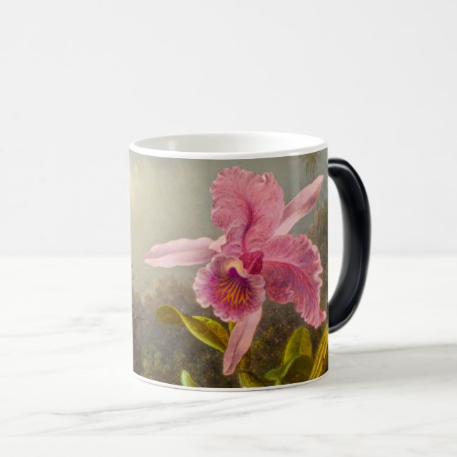 Taza Mágica Orquídea con dos Hummingbirds Heade (Anverso derecho)