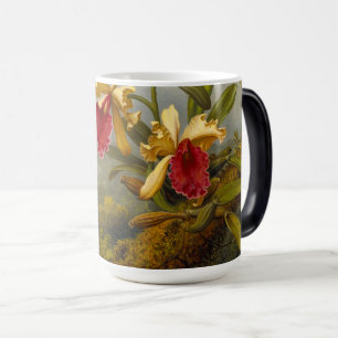 Taza Mágica Orquídeas y Cabeza de Colibrí
