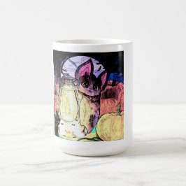 Taza Mágica Oscar en el parche de calabaza