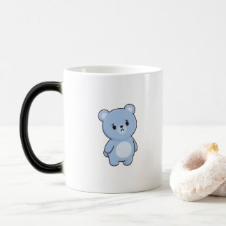 Taza Mágica Oso Confundido Estilo Kawaii Mínimo