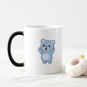 Taza Mágica Oso emocionado estilo Kawaii mínimo