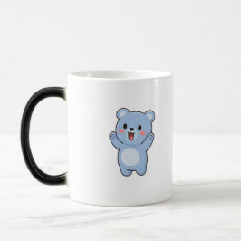 Taza Mágica Oso emocionado estilo Kawaii mínimo