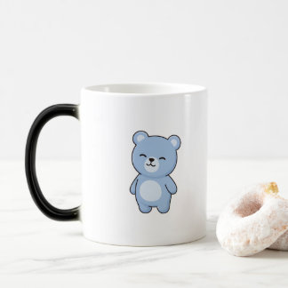 Taza Mágica Oso Feliz Estilo Kawaii Mínimo