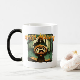 Taza Mágica Otter asustado con disfraz de calabaza de Hallowee