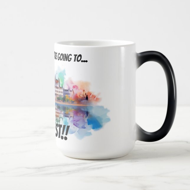 Taza Mágica Pack your bags Budapest (Derecha)