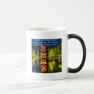 Taza Mágica Pagoda China y Proverbio de la Naturaleza