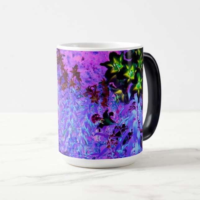 Taza Mágica Paisaje del jardín Spooky Black and Crimson Lily (Anverso derecho)