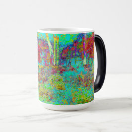 Taza Mágica Paisaje psicodélico de Oro Otoño y Jardín de Aqua