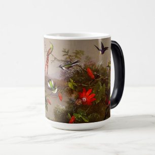 Taza Mágica Paisaje tropical con 10 Hummingbirds Heade