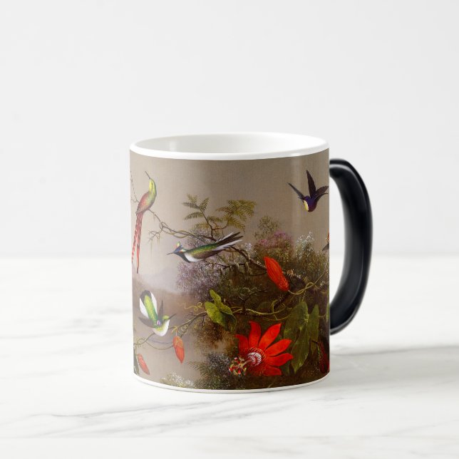 Taza Mágica Paisaje tropical con 10 Hummingbirds Heade (Anverso derecho)