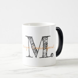 Taza Mágica Palabras descriptivas INICIALES de tipografía mode