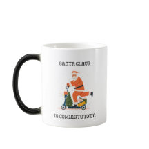 Papá Noel en un Scooter Mug