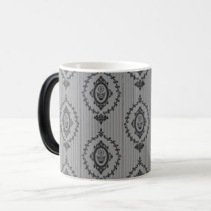 Taza Mágica Papel pintado barroco en gris