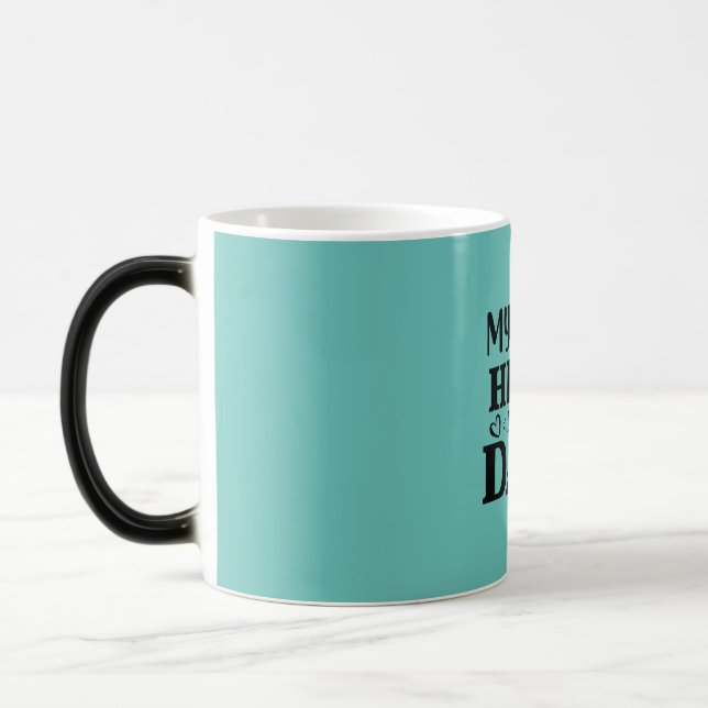 Taza Mágica Papi Regalo Mi verdadero héroe es mi héroe (Izquierda)