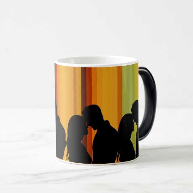 Taza Mágica Para siempre enamorada: Silhouette de pareja román (Anverso derecho)
