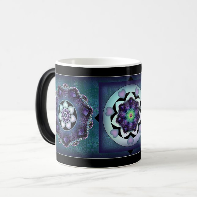 Taza Mágica Paraguas morados y corazones .7 (Anverso izquierdo)