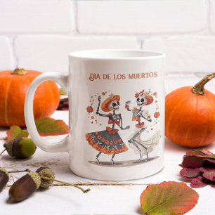 Taza Mágica Pareja de Esqueleto Bailando Custom Día de los Mue