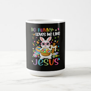 Taza Mágica Pascua Ningún conejo me ama como Jesús Cristiano