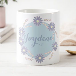 Taza Mágica Pastel Blue Daisy Wreath