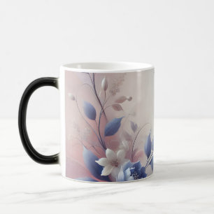Taza Mágica Pastel Floral Abstrato reloj de pared